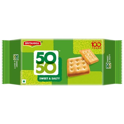BRITANNIA 50/50 SWEET AND SALTY BISCUITS 62G