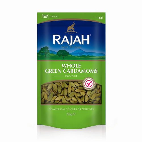 RAJAH GREEN CARDAMOM WHOLE 50G