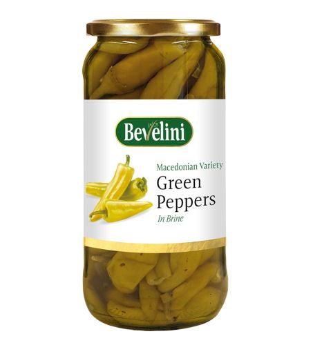 BEVELINI MACEDONIAN VARIETY GREEN PEPPERS 440G