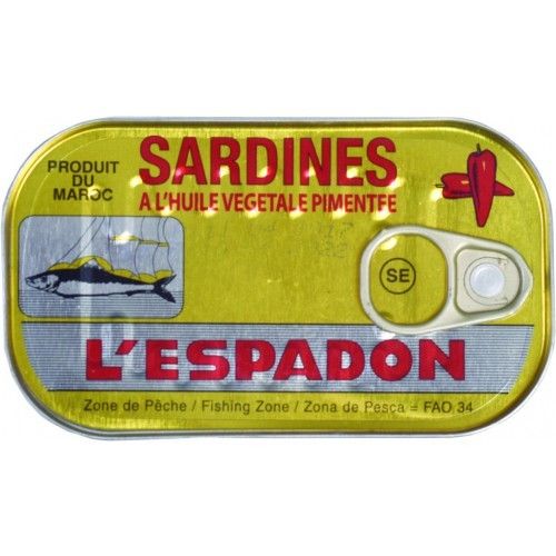 LESPADON SARDINES SPICED 125G