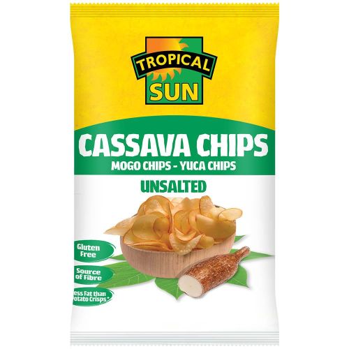 TROPICAL SUN CASSAVA CHIPS UNSALTED 80G