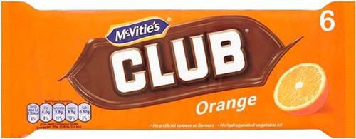 McVitie's Club Orange 6 pack 154G