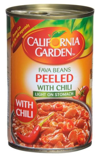 CALIFORNIA GARDEN PEELED FAVA BEANS WITH CHILLI 400 G